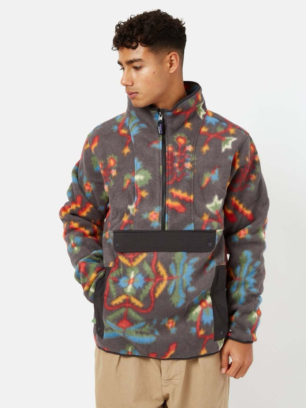 Patagonia Synchilla Anorak Unisex Fleece Forest Floor Ink Black